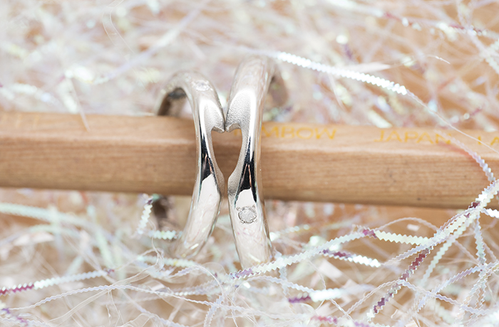 ハートモチーフの手作り結婚指輪